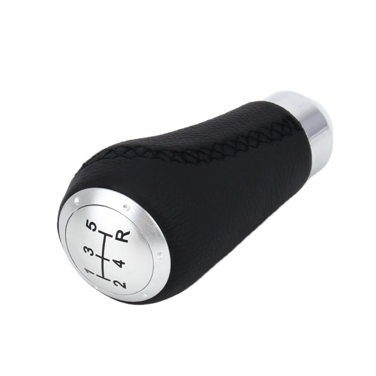 Universal Car Modified Shifter Black Leather Lever Manual 5-Speed Gear Shift Knob by buy2fix