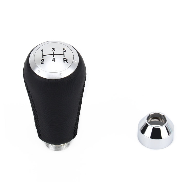 Universal Car Modified Shifter Black Leather Lever Manual 5-Speed Gear Shift Knob by buy2fix