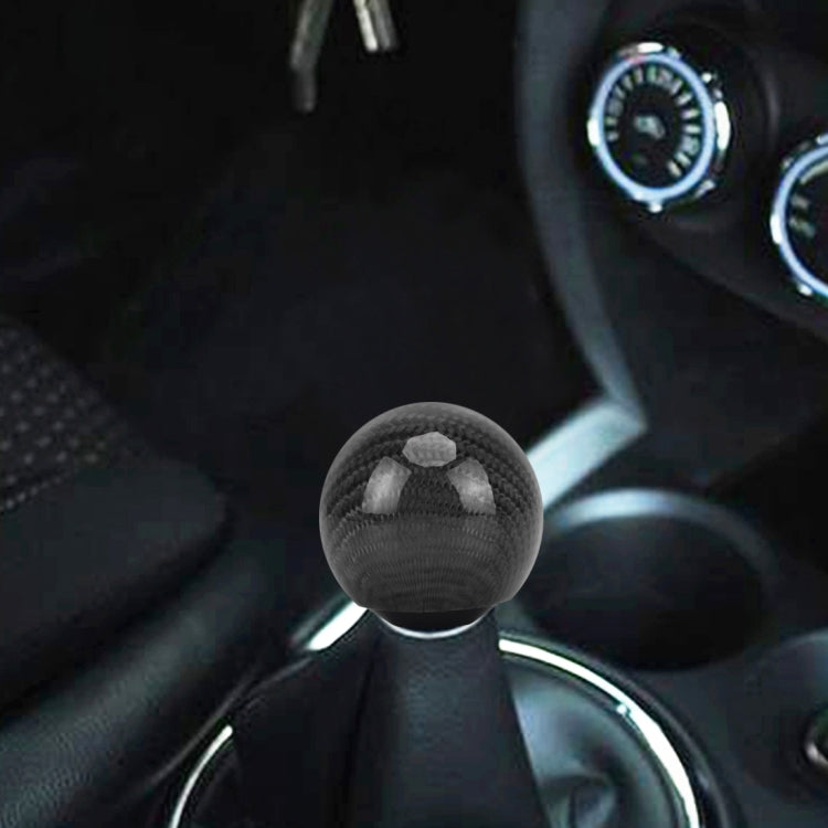 Universal Vehicle Car Shifter Cover Manual Automatic Carbon Fiber Ball Gear Shift Knob (Black) - Shift Knob by buy2fix | Online Shopping UK | buy2fix