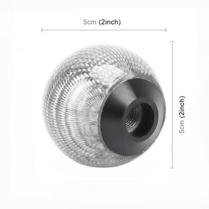 Universal Vehicle Car Shifter Cover Manual Automatic Carbon Fiber Ball Gear Shift Knob (Silver) - Shift Knob by buy2fix | Online Shopping UK | buy2fix