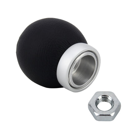 Universal Car Ball Shape Gear Shifter Lever Manual Automatic Black Leather Shift Knob Adapter by buy2fix