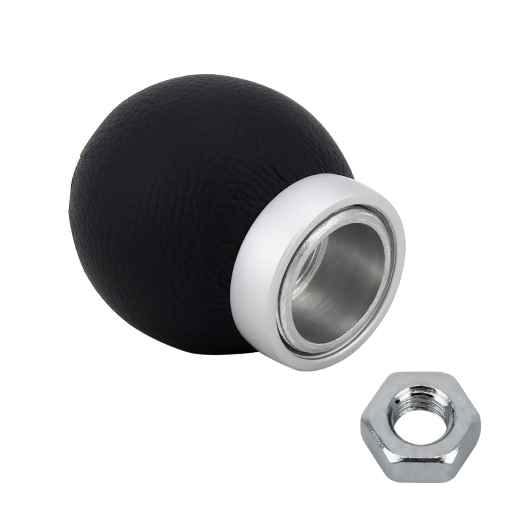 Universal Car Modified Shifter Black Leather Lever Manual 6-Speed Gear Shift Knob by buy2fix