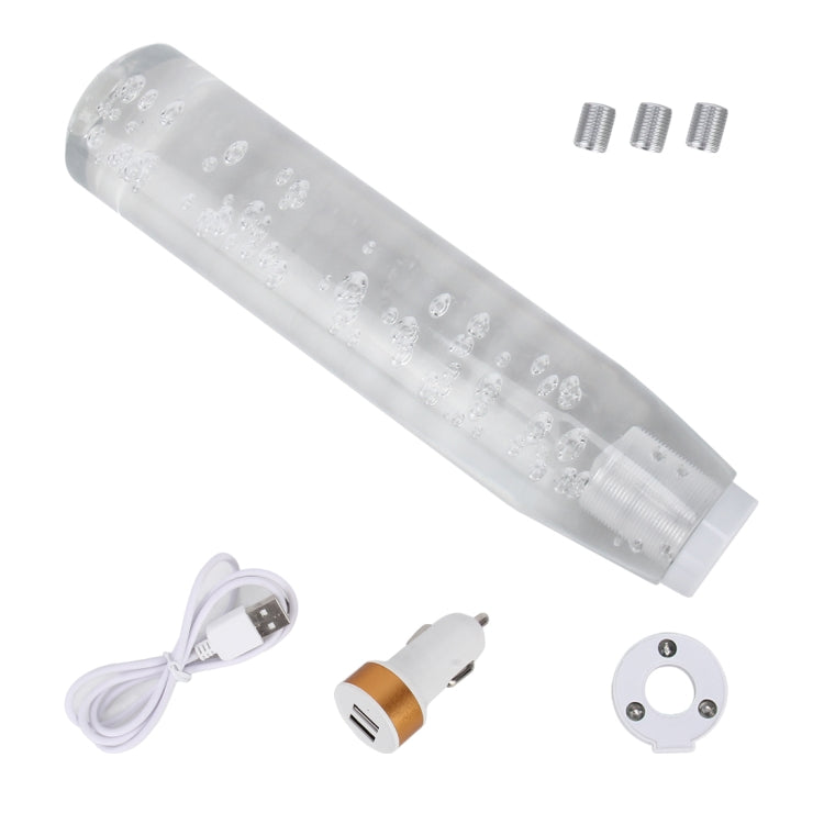 Universal Car Truck Transparent Bubble Colors LED Light Shift Knob Gear Lever Shifter, Length: 20cm by buy2fix