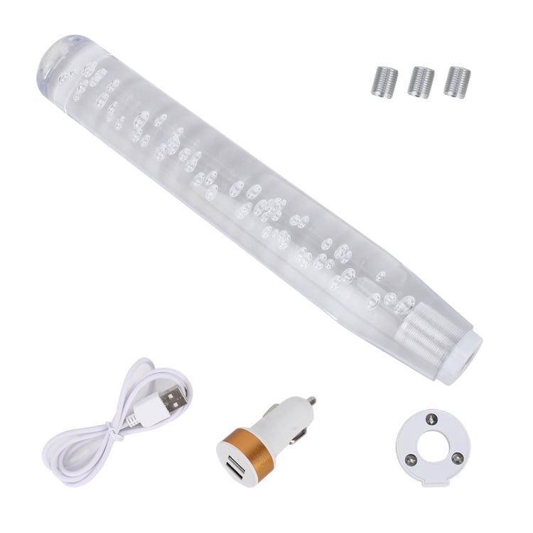 Universal Car Truck Transparent Bubble Colors LED Light Shift Knob Gear Lever Shifter, Length: 30cm by buy2fix