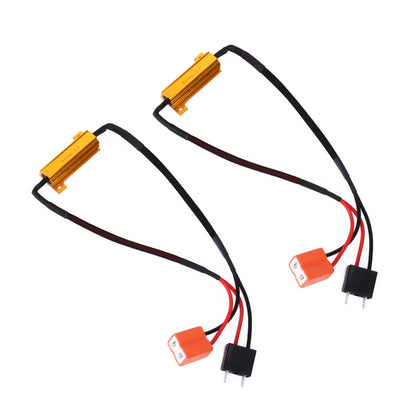 2 PCS H7 50W 6 Ohms Load Resistor Car Canbus Error Canceller Decoder Cable by buy2fix