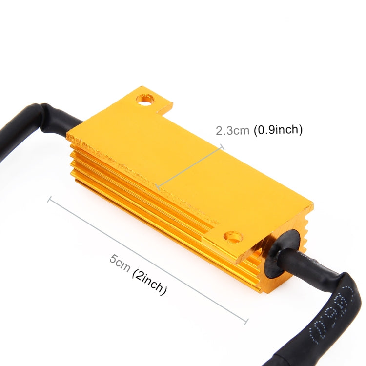 2 PCS H7 50W 6 Ohms Load Resistor Car Canbus Error Canceller Decoder Cable by buy2fix
