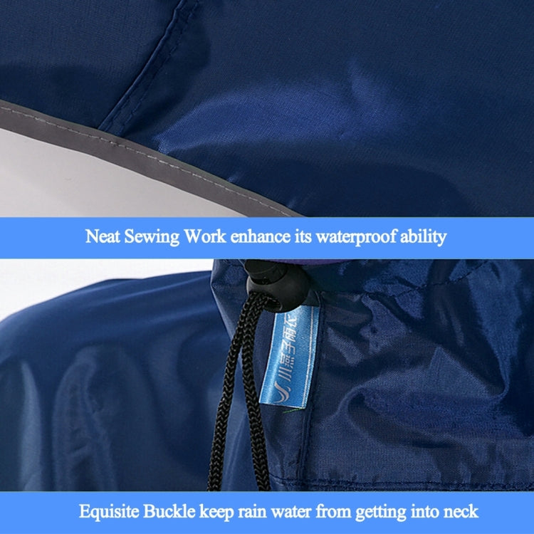 Universal Super Water-Resistant Dual Hooded Motorcycle Rain Poncho Coat Raincoat(Blue) by buy2fix