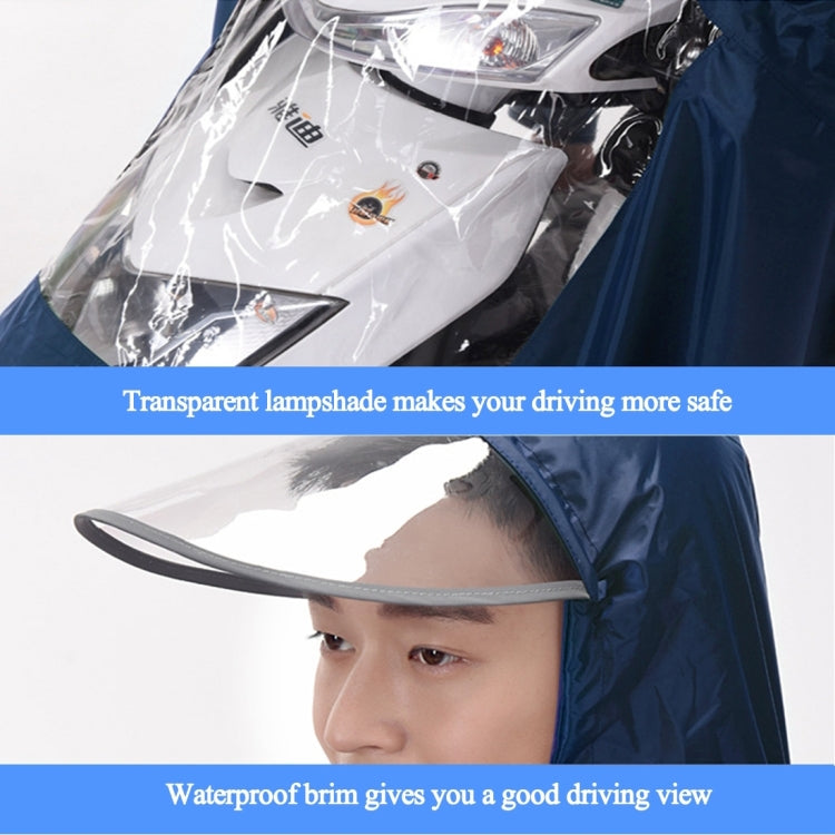 Universal Super Water-Resistant Dual Hooded Motorcycle Rain Poncho Coat Raincoat(Blue) by buy2fix