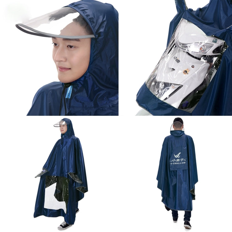 Universal Super Water-Resistant Dual Hooded Motorcycle Rain Poncho Coat Raincoat(Blue) by buy2fix