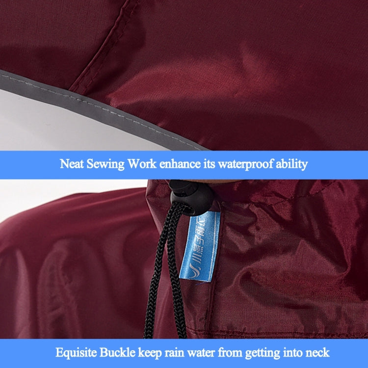 Universal Super Water-Resistant Dual Hooded Motorcycle Rain Poncho Coat Raincoat(Brown) by buy2fix