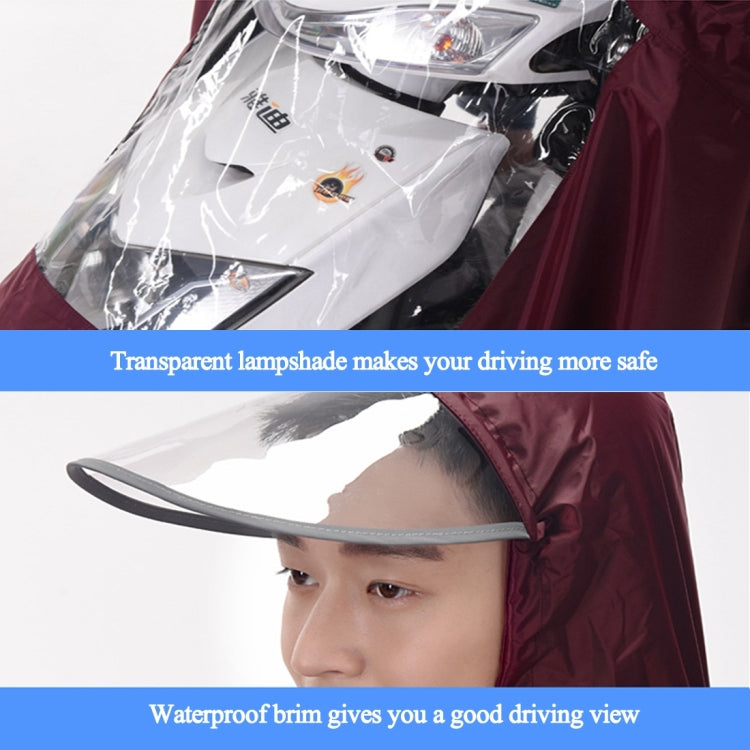 Universal Super Water-Resistant Dual Hooded Motorcycle Rain Poncho Coat Raincoat(Brown) by buy2fix