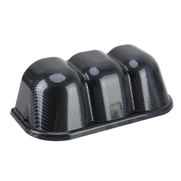 60mm Universal Horizontal Carbon lead Material 3 Triple Auto Car Dash Gauge Meter Pod Mount Holder Dashboard 3 Hole Cup Vehicle Performance Meter Instrument Accessories by buy2fix