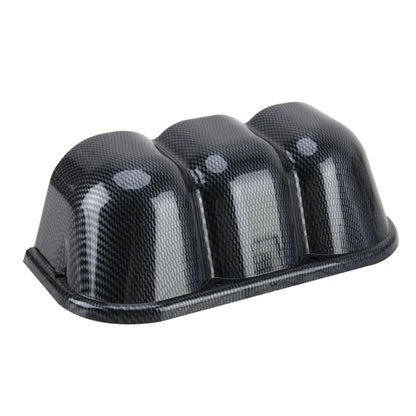 60mm Universal Horizontal Carbon lead Material 3 Triple Auto Car Dash Gauge Meter Pod Mount Holder Dashboard 3 Hole Cup Vehicle Performance Meter Instrument Accessories by buy2fix