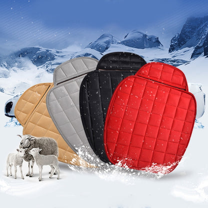3 PCS / Set Warm Car Seat Cover Cushion Five Seats Universal Two Front Row Seat Covers and One Back Row Seat Cover Car Non-slip Chair Pad Warm Car Mats No Back Plush Cushion(Khaki) by buy2fix