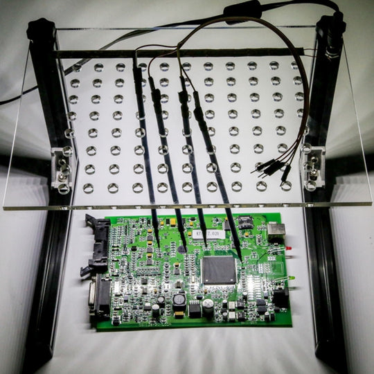 Cadre LED BDM Cadre de support de plaque d'immatriculation LED ECU BDM avec 4 stylos de sonde ECU modifié pour KESS, KTAG, FGTECH, BDM100, KTM100, CMD, DIMSPORT AIDS Outil de réglage automatique des puces ECU