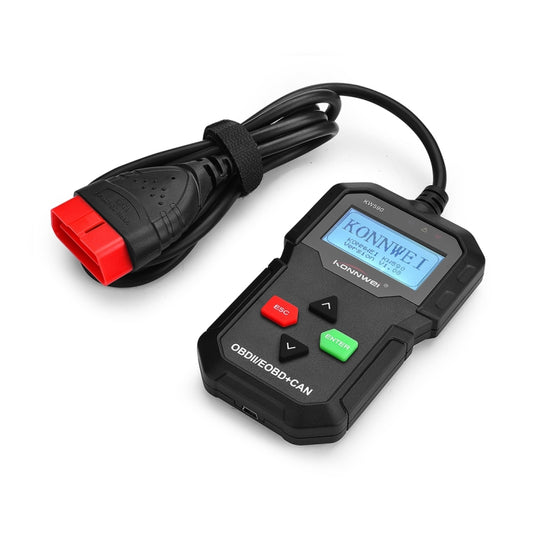 KONNWEI KW590 Mini OBDII Auto Auto Diagnose Scan Tools Auto Scan Adapter Scan Tool (kann nur 12V Benzin Auto erkennen)(Schwarz)