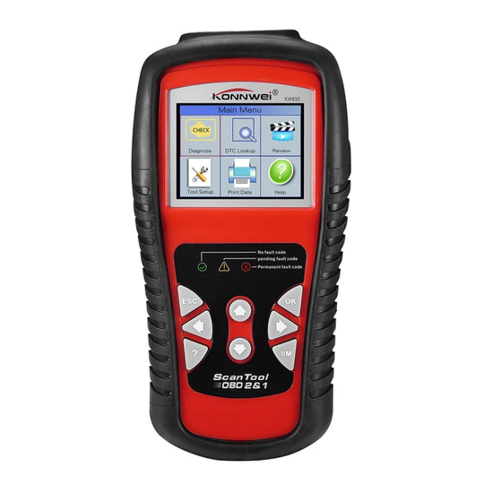 KONNWEI KW830 OBDII / CAN-Auto-Diagnose-Scan-Tools Auto-Scan-Adapter-Scan-Tool unterstützt 8 Sprachen und 6 Protokolle (kann auch Batterie und Spannung erkennen, erkennt nur 12-V-Benzinauto)