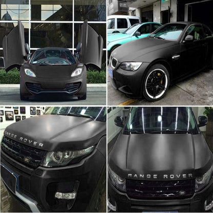 5m * 0.5m Ice Blue Metallic Matte Icy Ice Car Decal Wrap Auto Wrapping Vehicle Sticker Motorcycle Sheet Tint Vinyl Air Bubble Free(Black) by buy2fix