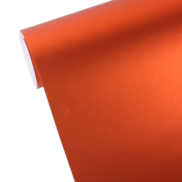 5m * 0.5m Ice Blue Metallic Matte Icy Ice Car Decal Wrap Auto Wrapping Vehicle Sticker Motorcycle Sheet Tint Vinyl Air Bubble Free(Orange) by buy2fix