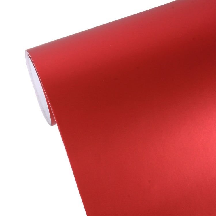 5m * 0.5m Ice Blue Metallic Matte Icy Ice Car Decal Wrap Auto Wrapping Vehicle Sticker Motorcycle Sheet Tint Vinyl Air Bubble Free(Red) by buy2fix