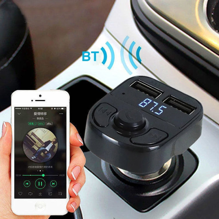 X8 Car MP3 Wireless Stereo Music Player Full Frequent FM Transmitter Wireless Car Charger Adapter with Dual USB Ports Digital Display Support U Disk and TF Card Wireless Headset for Mobile Phone - Bluetooth Car Kits by buy2fix | Online Shopping UK | buy2fix