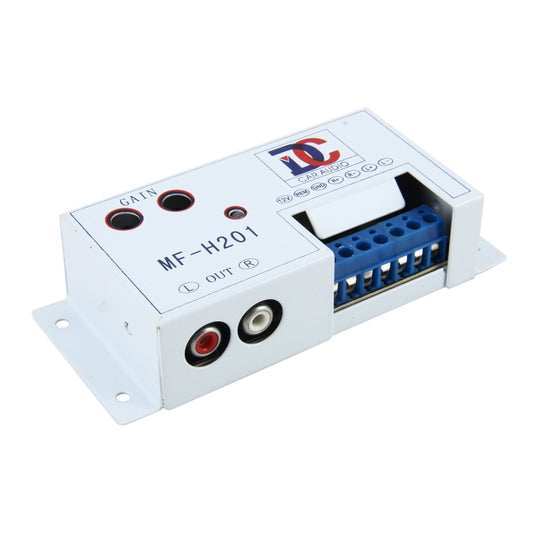 Car Audio Speaker Level Converter High VF Rotates Low VF Auto Car High to Low Impedance Converter Adapter Speaker to RCA Line - Car Amplifiers by buy2fix | Online Shopping UK | buy2fix