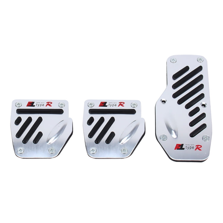 CS-321 3 in 1 Non-Slip Manual Car Truck Pedals Foot Brake Pad Cover Set (Black) by buy2fix