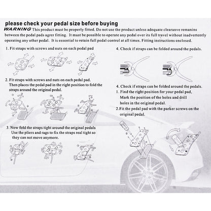 CS-321 3 in 1 Non-Slip Manual Car Truck Pedals Foot Brake Pad Cover Set (Black) by buy2fix