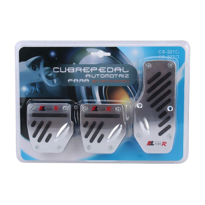 CS-321 3 in 1 Non-Slip Manual Car Truck Pedals Foot Brake Pad Cover Set (Black) by buy2fix