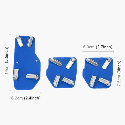 CS-321 3 in 1 Non-Slip Manual Car Truck Pedals Foot Brake Pad Cover Set (Blue) - Foot Pedal by buy2fix | Online Shopping UK | buy2fix
