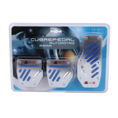 CS-321 3 in 1 Non-Slip Manual Car Truck Pedals Foot Brake Pad Cover Set (Blue) - Foot Pedal by buy2fix | Online Shopping UK | buy2fix