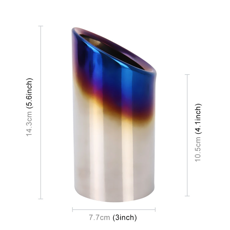 2 PCS Car Styling Stainless Steel Exhaust Tail Muffler Tip Pipe for VW Volkswagen 1.8T/2T Swept Volume, Audi A1/A3/A4L/Q3/Q5(Blue) - Exhaust Pipes by buy2fix | Online Shopping UK | buy2fix