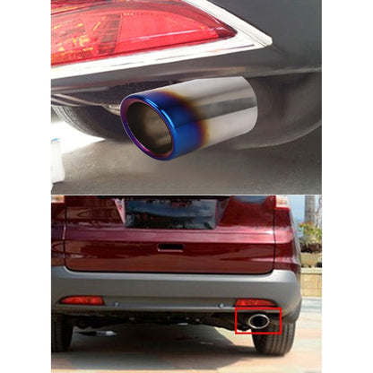 2 PCS Car Styling Stainless Steel Exhaust Tail Muffler Tip Pipe for VW Volkswagen 1.8T/2T Swept Volume, Audi A1/A3/A4L/Q3/Q5(Blue) - Exhaust Pipes by buy2fix | Online Shopping UK | buy2fix