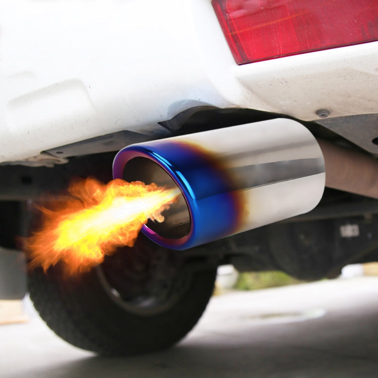 2 PCS Car Styling Stainless Steel Exhaust Tail Muffler Tip Pipe for VW Volkswagen 1.8T/2T Swept Volume, Audi A1/A3/A4L/Q3/Q5(Blue) - Exhaust Pipes by buy2fix | Online Shopping UK | buy2fix