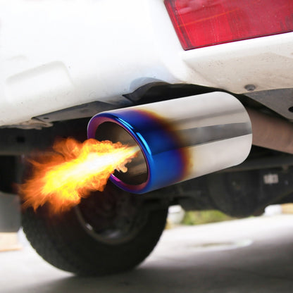 2 PCS Car Styling Stainless Steel Exhaust Tail Muffler Tip Pipe for VW Volkswagen 1.8T/2T Swept Volume, Audi A1/A3/A4L/Q3/Q5(Blue) - Exhaust Pipes by buy2fix | Online Shopping UK | buy2fix