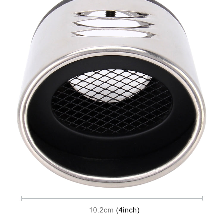 Universal Car Styling Stainless Steel Curved Bolt-on Exhaust Tail Muffler Tip Pipe with Mesh(Black) - Exhaust Pipes by buy2fix | Online Shopping UK | buy2fix