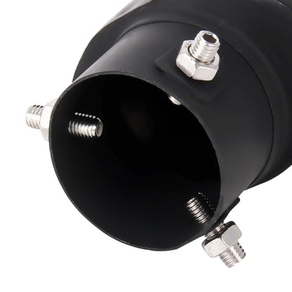 Universal Car Styling Stainless Steel Curved Bolt-on Exhaust Tail Muffler Tip Pipe with Mesh(Black) - Exhaust Pipes by buy2fix | Online Shopping UK | buy2fix