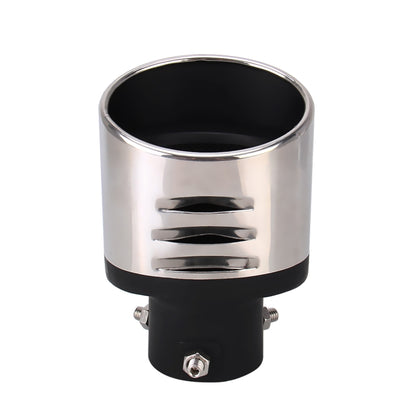 Universal Car Styling Stainless Steel Straight Bolt-on Exhaust Tail Muffler Tip Pipe with Mesh(Black) - Exhaust Pipes by buy2fix | Online Shopping UK | buy2fix