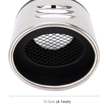 Universal Car Styling Stainless Steel Straight Bolt-on Exhaust Tail Muffler Tip Pipe with Mesh(Black) - Exhaust Pipes by buy2fix | Online Shopping UK | buy2fix