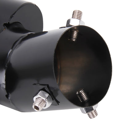 Universal Car Styling Stainless Steel Curved Double Outlets Exhaust Tail Muffler Tip Pipe(Black) - Exhaust Pipes by buy2fix | Online Shopping UK | buy2fix