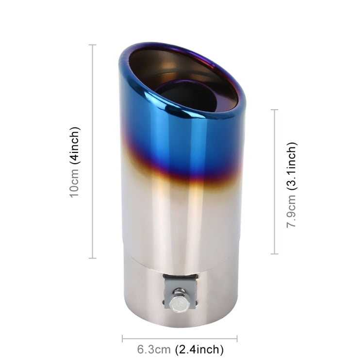 Universal Car Styling Stainless Steel Straight Exhaust Tail Muffler Tip Pipe - Exhaust Pipes by buy2fix | Online Shopping UK | buy2fix