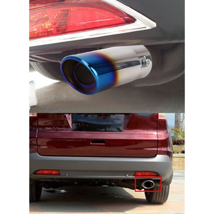 Universal Car Styling Stainless Steel Straight Exhaust Tail Muffler Tip Pipe - Exhaust Pipes by buy2fix | Online Shopping UK | buy2fix