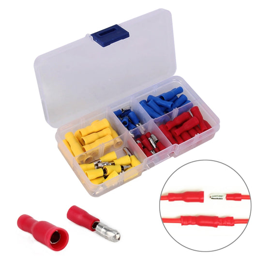 60 in 1 Mixed Cold Press Electrical Insulated Terminals Bullet Solderless Crimp Connectors Kit - Booster Cable & Clip by buy2fix | Online Shopping UK | buy2fix