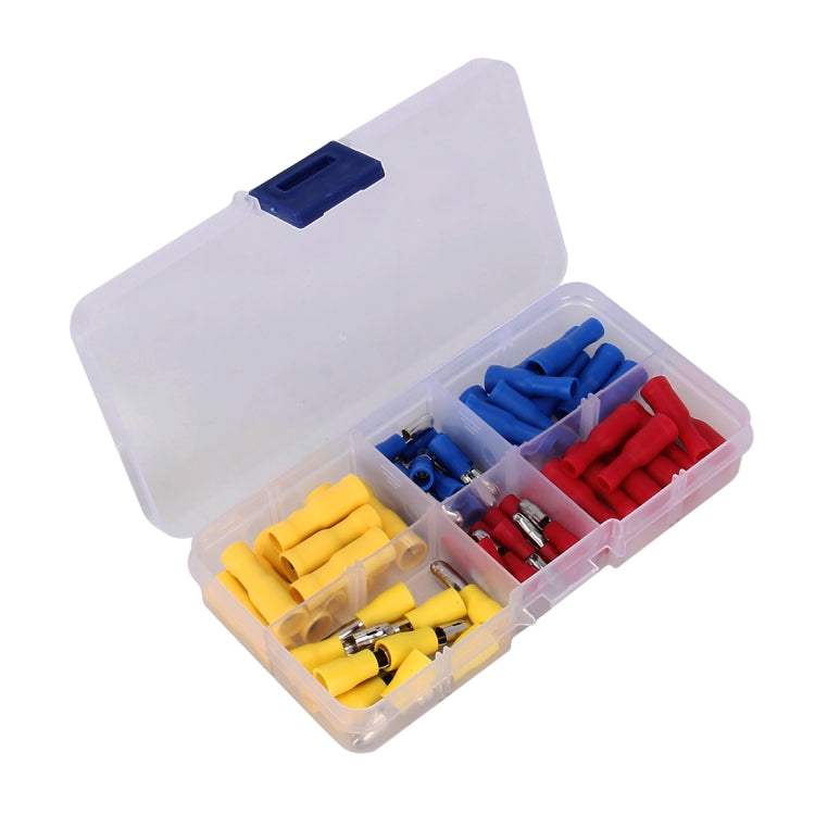 60 in 1 Mixed Cold Press Electrical Insulated Terminals Bullet Solderless Crimp Connectors Kit - Booster Cable & Clip by buy2fix | Online Shopping UK | buy2fix