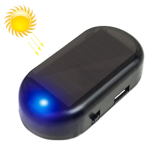 LQ-S10 Car Solar Power Simulated Dummy Alarm Warning Anti-Theft LED Flashing Security Light Fake Lamp(Blue Light) - Warning Lights by buy2fix | Online Shopping UK | buy2fix