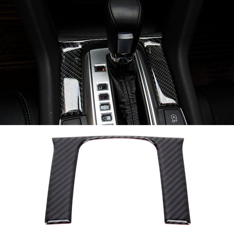 Carbon Fiber 3D DIY Shift Gear Panel Knob Cover Trim Decorative Sticker for Honda Civic 10th Gen 2016-2019 by buy2fix
