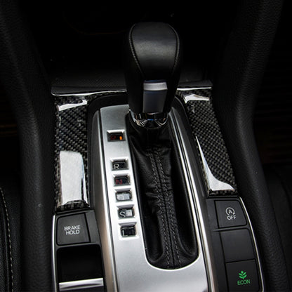 Carbon Fiber 3D DIY Shift Gear Panel Knob Cover Trim Decorative Sticker for Honda Civic 10th Gen 2016-2019 by buy2fix