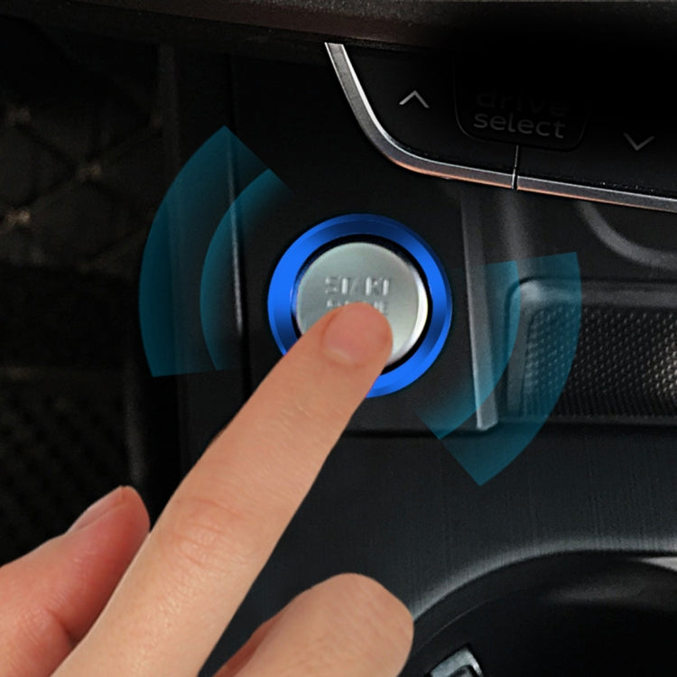 Car Engine Start Key Push Button Ring Trim Aluminum Alloy Sticker Decoration for Audi(Blue) by buy2fix