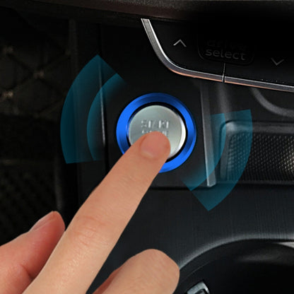 Car Engine Start Key Push Button Ring Trim Aluminum Alloy Sticker Decoration for Audi(Blue) by buy2fix