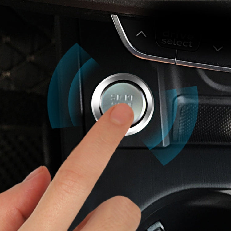 Car Engine Start Key Push Button Ring Trim Aluminum Alloy Sticker Decoration for Audi(Silver) by buy2fix
